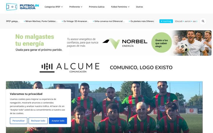 Screenshot of futbolingalicia.es