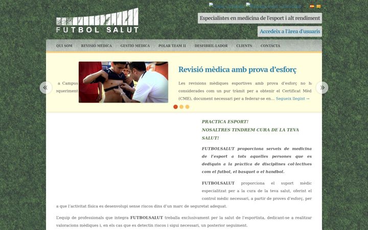 Screenshot of futbolsalut.com