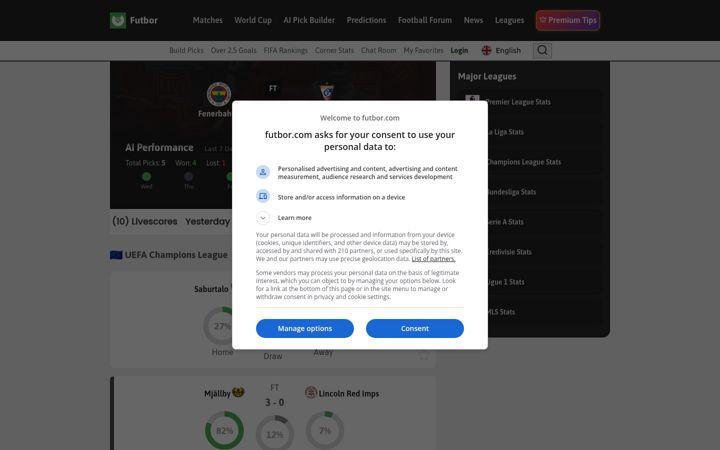 Screenshot of futbor.com