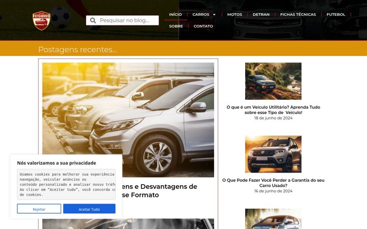 Screenshot of futcarros.com.br
