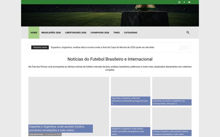 Screenshot of futedosprimos.com