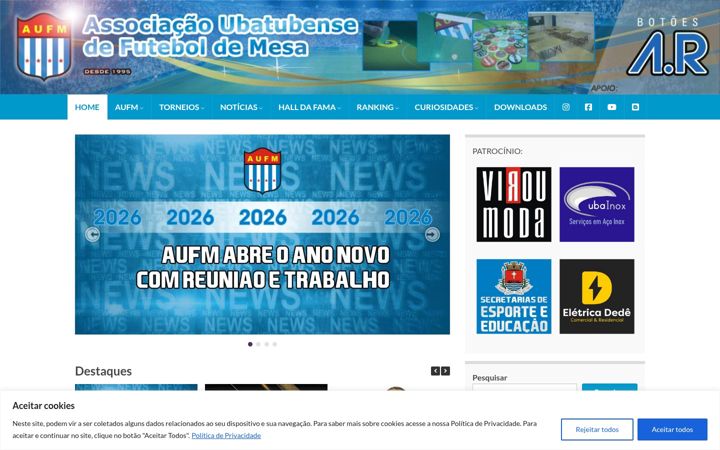 Screenshot of futmesaubatuba.com.br