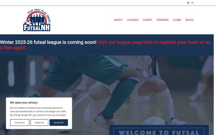 Screenshot of futsalnh.com