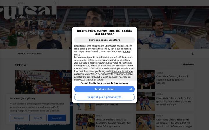 Screenshot of futsalsicilia.altervista.org