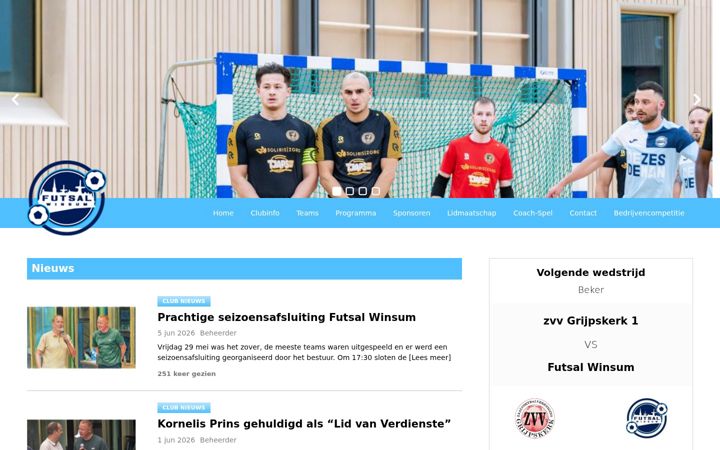 Screenshot of futsalwinsum.nl