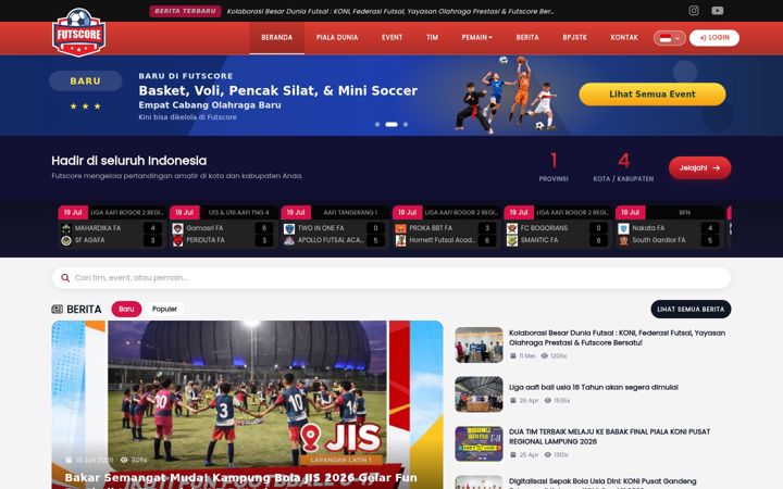 Screenshot of futscore.com
