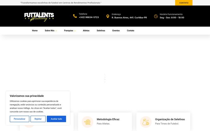 Screenshot of futtalentsacademy.com.br