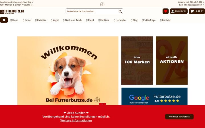 Screenshot of futterbutze.de