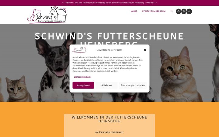 Zrzut ekranu futterscheune-heinsberg.de