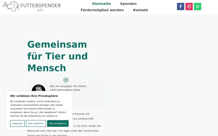 Screenshot of futterspender-ev.de