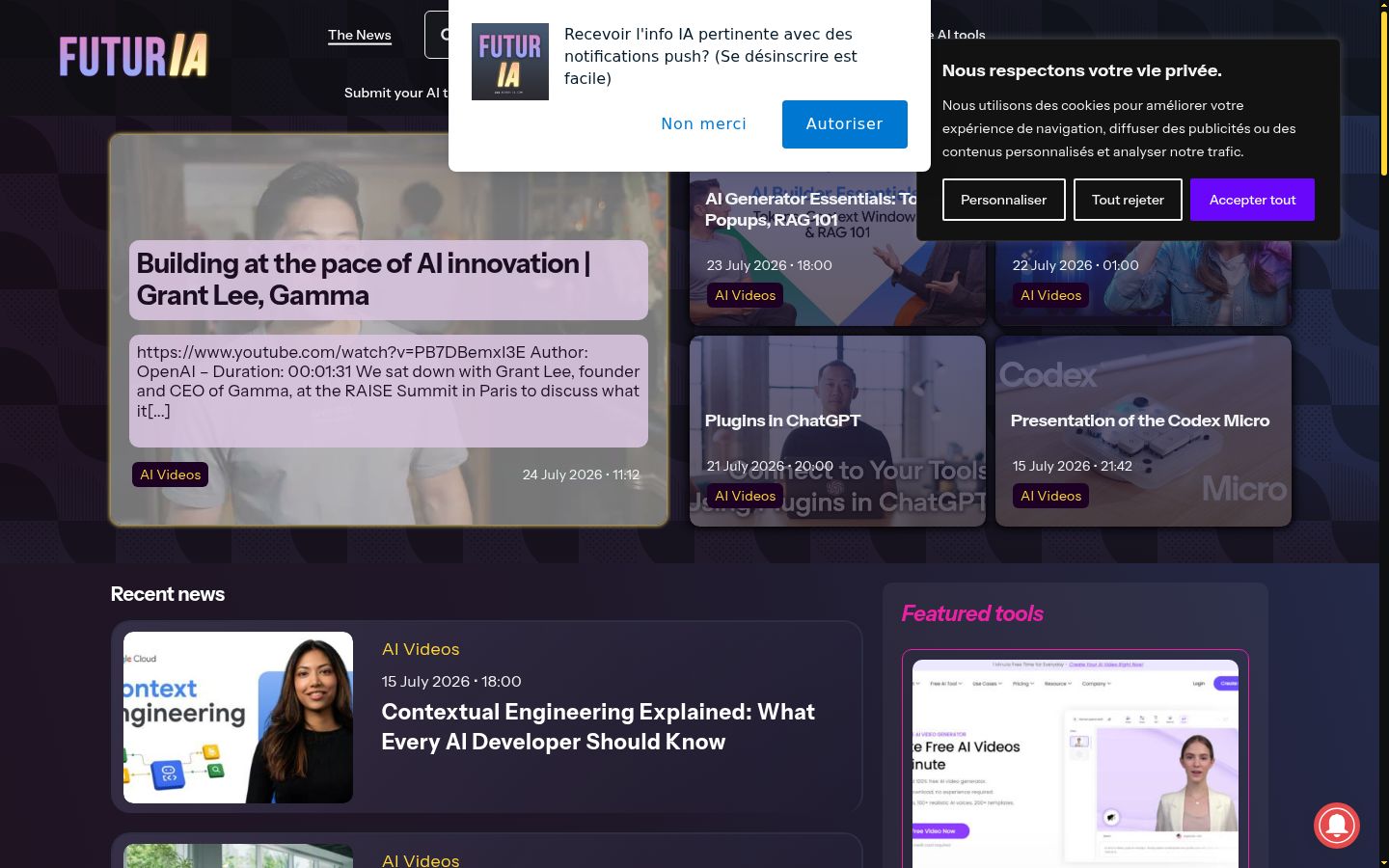 Screenshot of the consent banner shown before any interaction