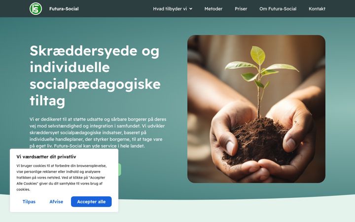 Screenshot of futura-social.dk