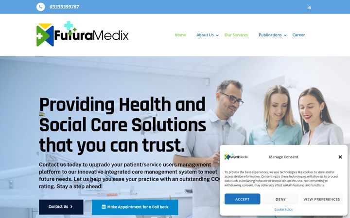 Screenshot of futuramedix.com