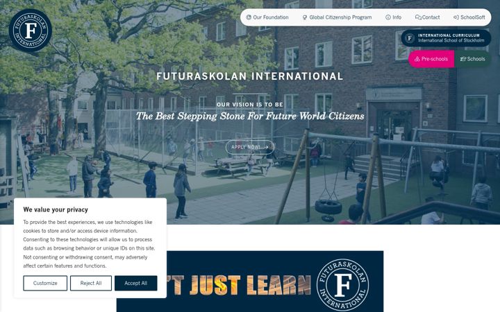 Screenshot of futuraskolan.se
