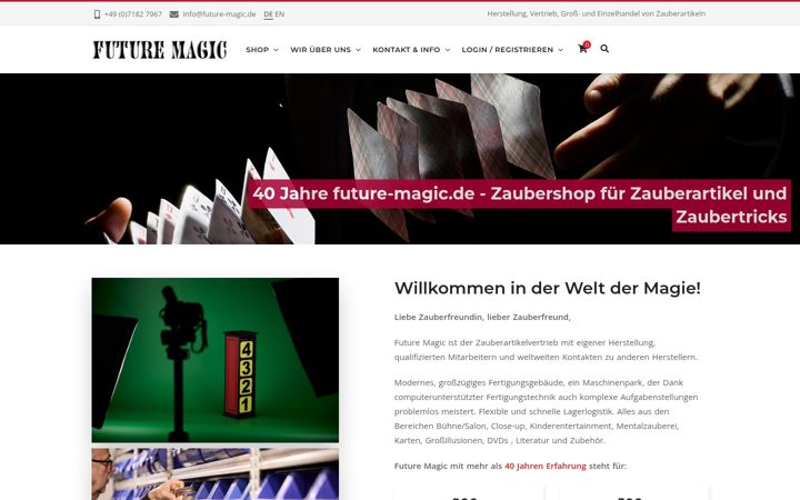 Snímek obrazovky future-magic.de