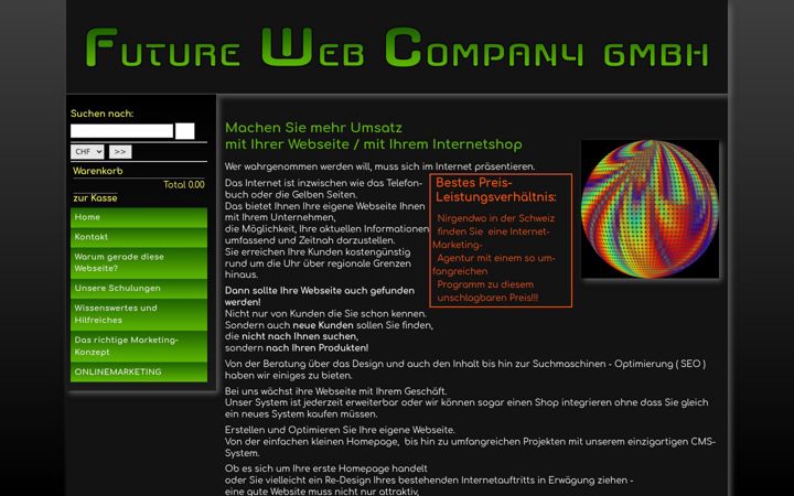 Screenshot of future-web-company.ch