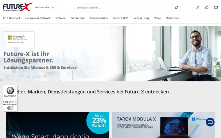 Screenshot of future-x.de
