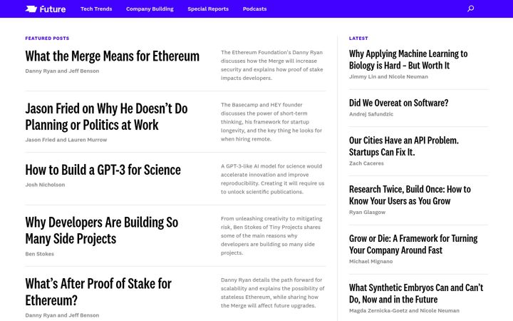 Screenshot of future.com