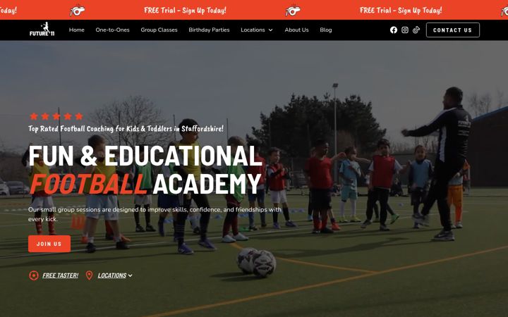 Screenshot of future11.co.uk