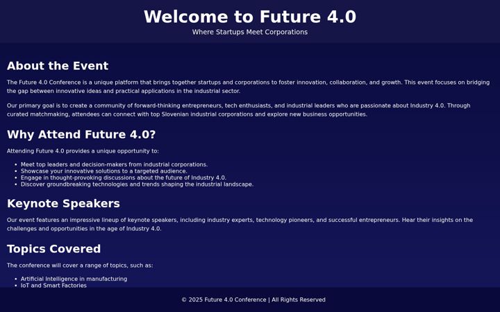 Screenshot of future40.si