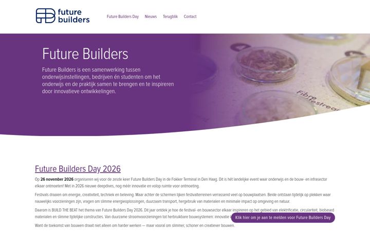 Screenshot of futurebuilders.nl