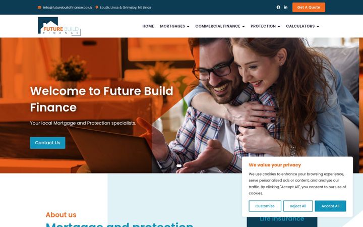 Screenshot ta' futurebuildfinance.co.uk