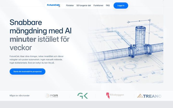 Screenshot of futurecalc.ai