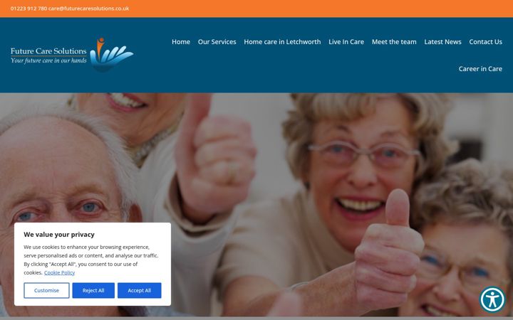 Screenshot ta' futurecaresolutions.co.uk