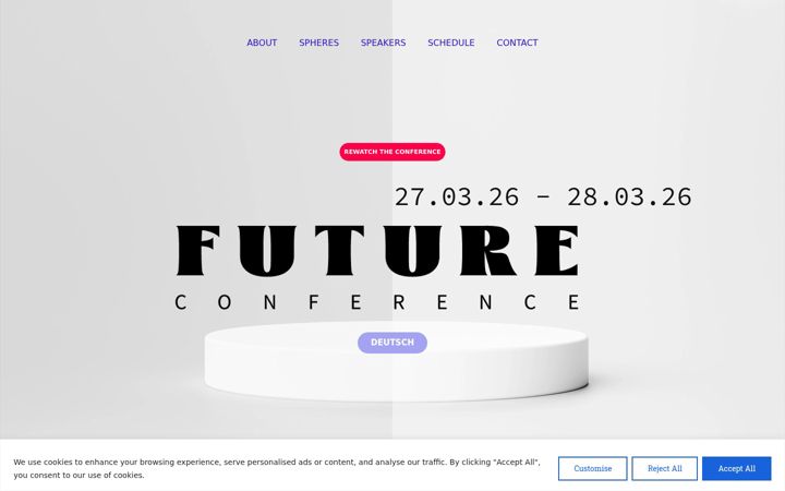 Screenshot of futureconference.eu