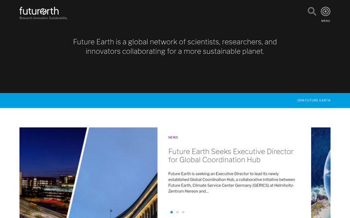 Screenshot of futureearth.org
