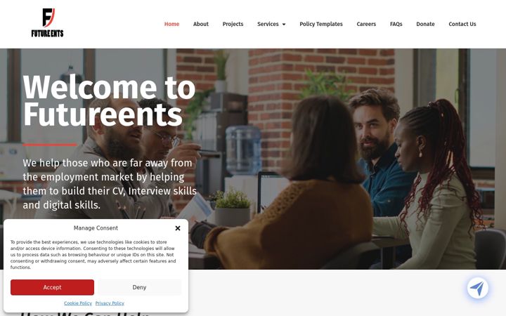 Screenshot of futureents.org.uk