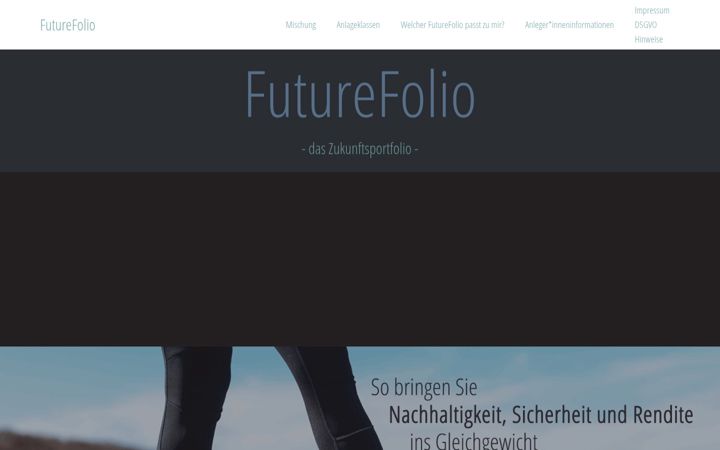 Snímek obrazovky futurefolio.de