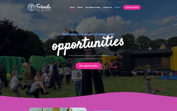 Screenshot of futurefriendsrjah.org.uk