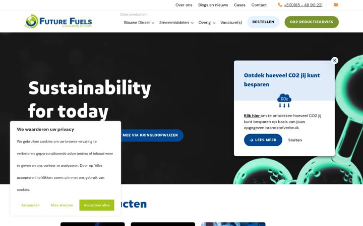Screenshot of futurefuels.nl