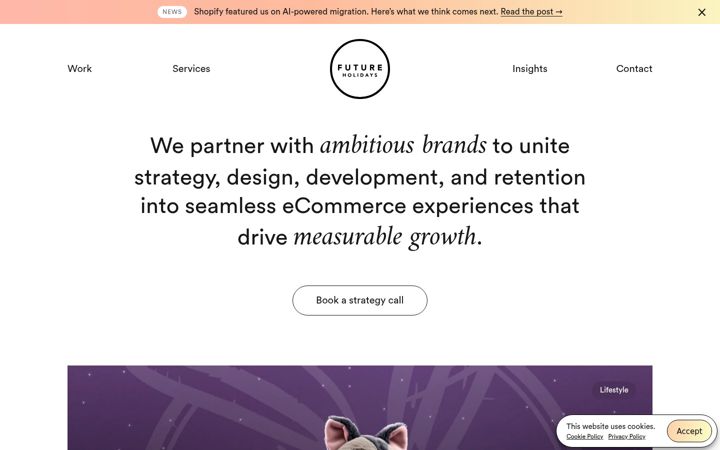 Screenshot of futureholidays.co