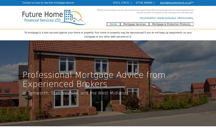 Screenshot of futurehome-fs.co.uk