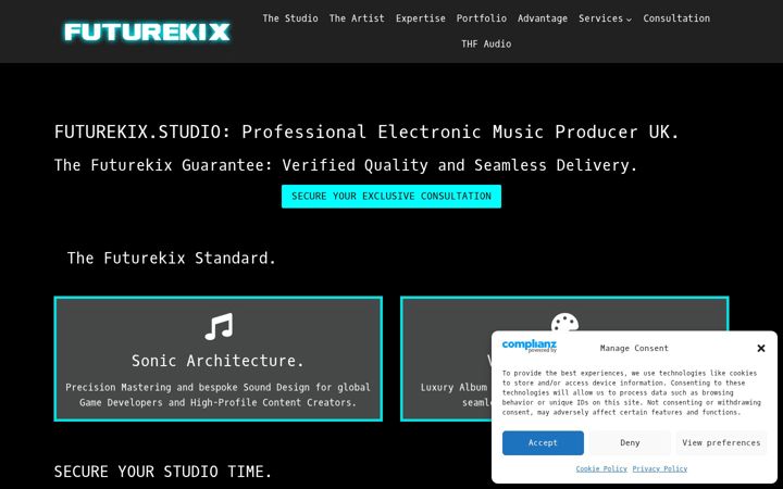 Screenshot of futurekix.studio