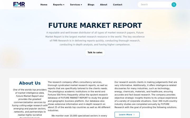 Screenshot of futuremarketreport.com