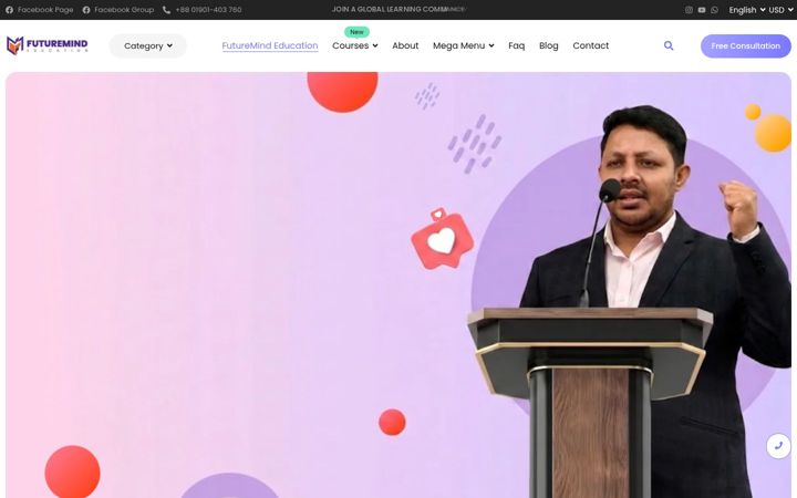 Screenshot of futuremindedu.com