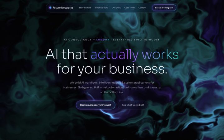 Screenshot of futurenetworks.io