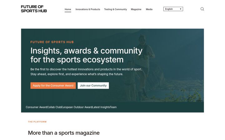 Screenshot of futureofsportshub.com