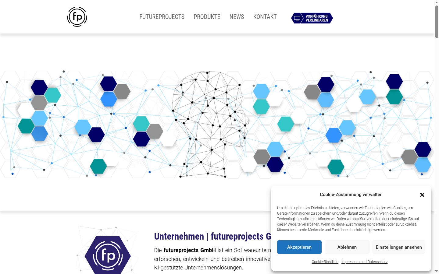 Captura de ecrã do banner de consentimento apresentado antes de qualquer interação