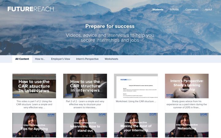 Screenshot of futurereach.co.uk