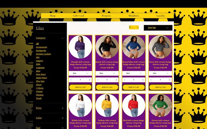 Screenshot of futureroyalteeclothingbrand.com