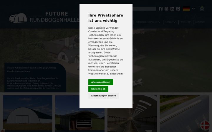 Screenshot of futurerundbogenhallen.de