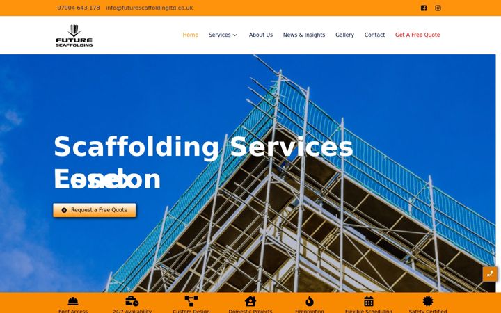 Skærmbillede af futurescaffoldingltd.co.uk
