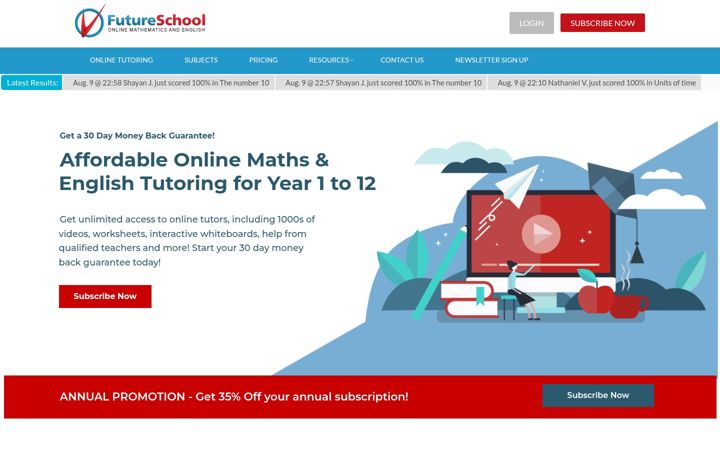 Screenshot of futureschool.com.au