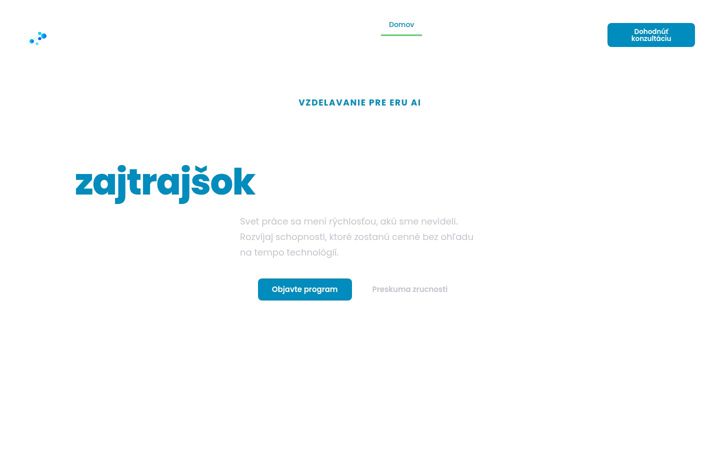 Snímek obrazovky futureskills.sk
