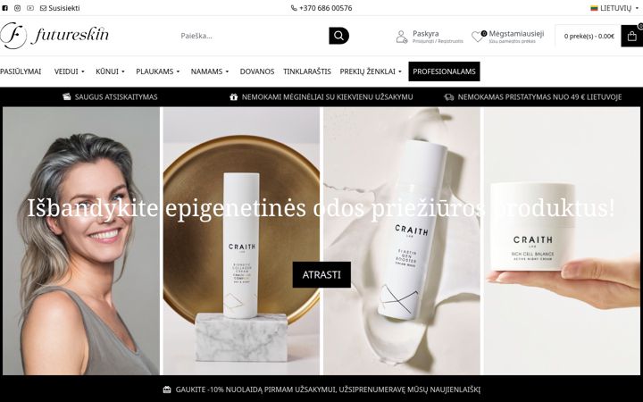 Screenshot of futureskin.shop