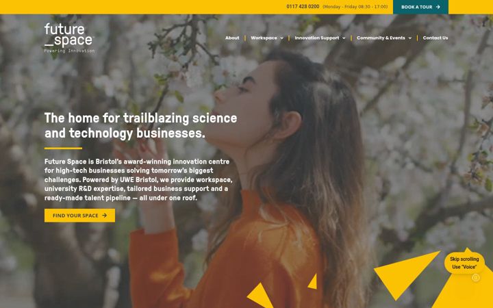 Screenshot of futurespacebristol.co.uk